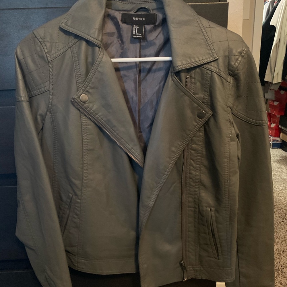 Faux leather jacket